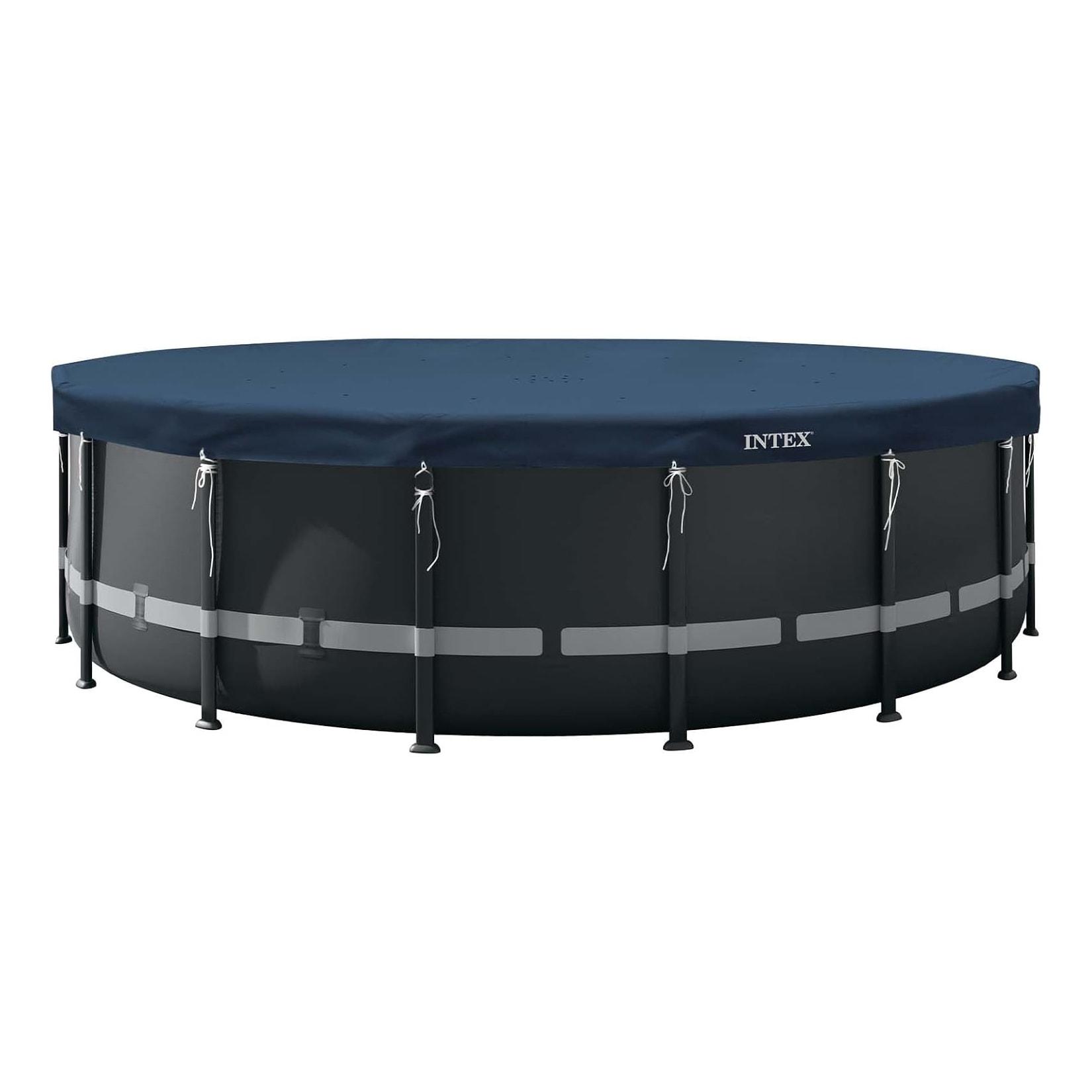 INTEX 28085 Pool Abdeckplane rund Deluxe 549 cm mit 20cm Überhang Plane Cover