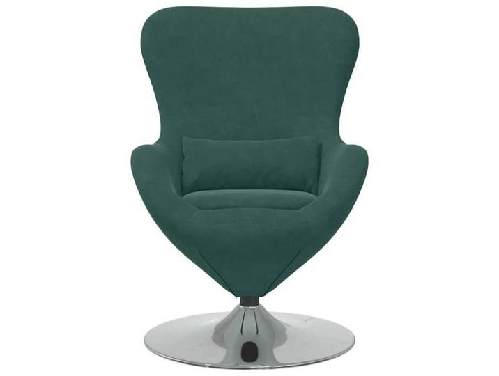 Chaise simple - Vert - Fauteuil œuf - 1 PC - Vert foncé 63x73x90 cm Velours F8453