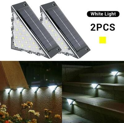 Uplift Picks Solar Deck Step Lights For Waterproof Outdoor Fence Railing Pathway Illumination white (2 Pcs)