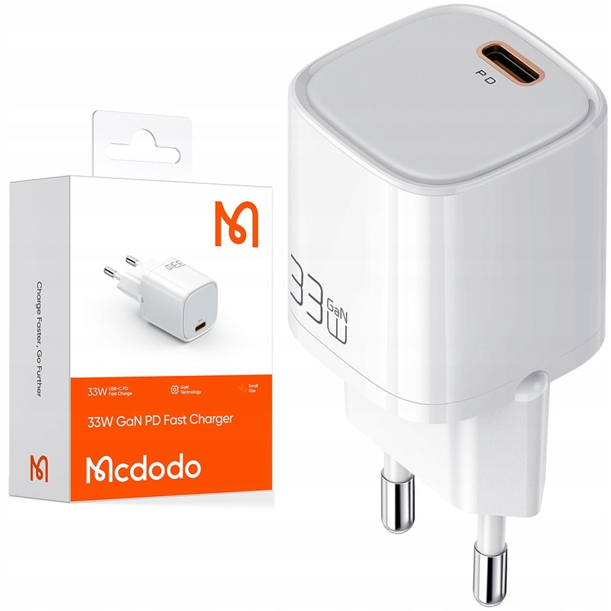 MCDODO NANO GaN telefoonlader USB-C PD QC 33W model CH-0080