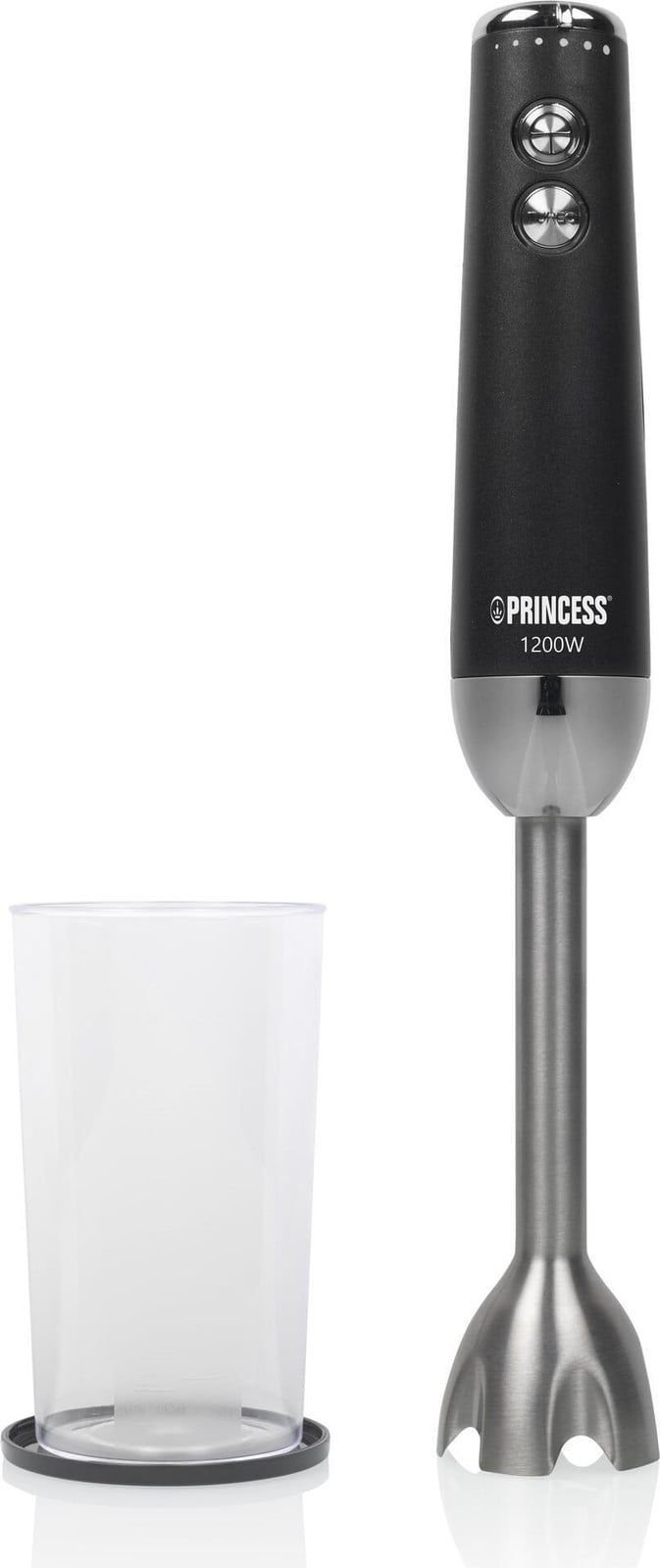 Princess Staafmixer, 1200 Watt, 0,7 liter, Zwart, Roestvrij staal