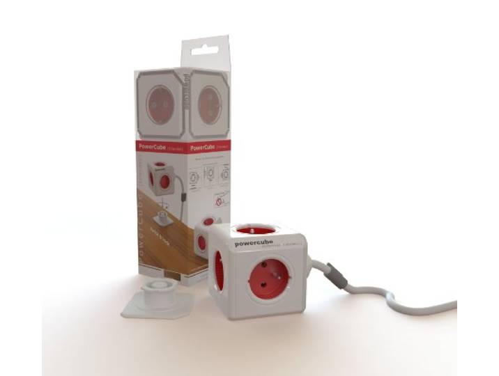 Allocacoc 2304/FREXPC stekkerdoos - stekkerdoos (rood, wit, doos)