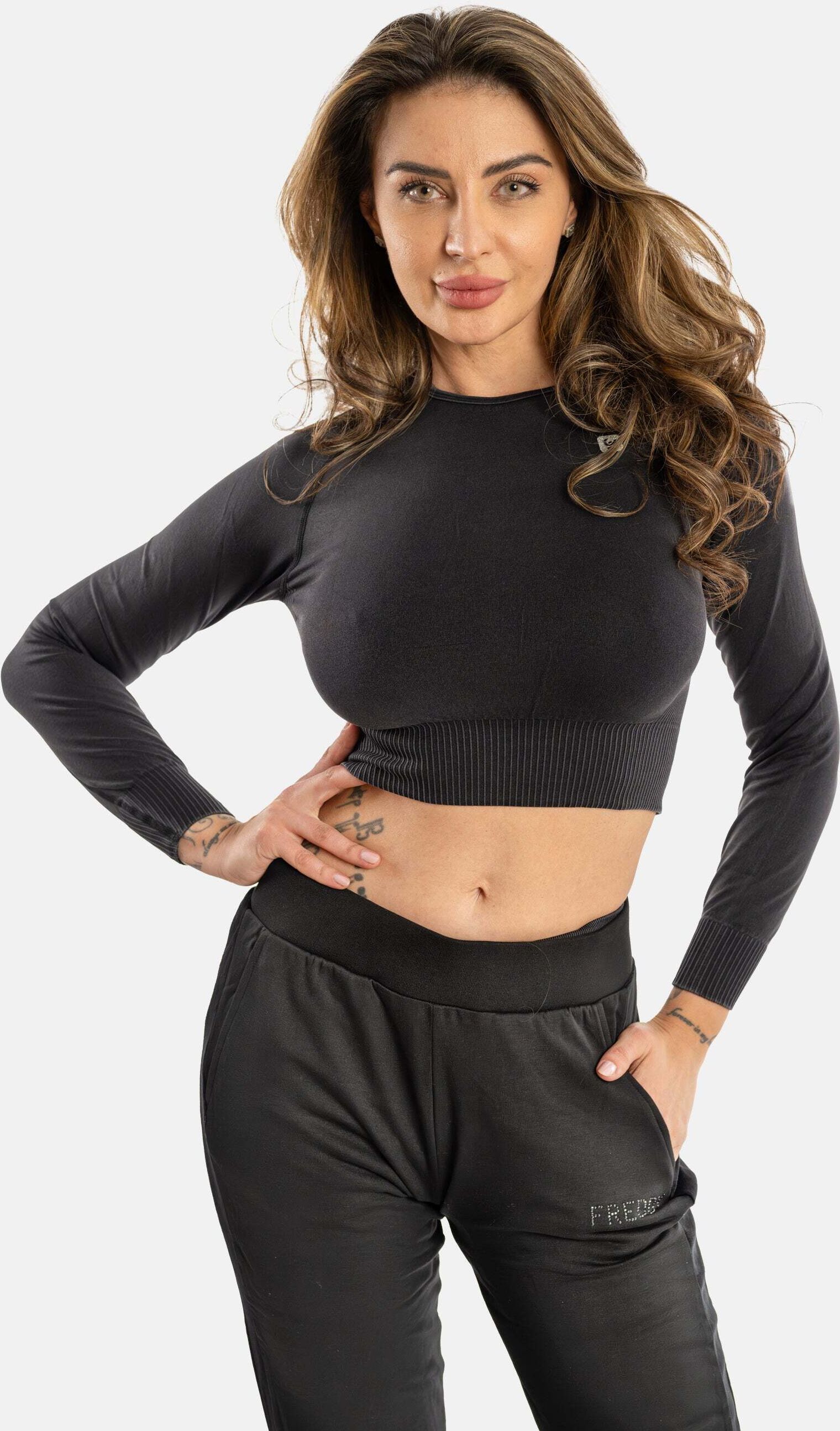 Sporthose FREDDY "Sporthosen F4WCXP5", Damen, Gr. M, EURO, schwarz, Obermaterial: 95% Viskose CV. 5% Elasthan EL., Hosen Sporthose schwarz M, EURO