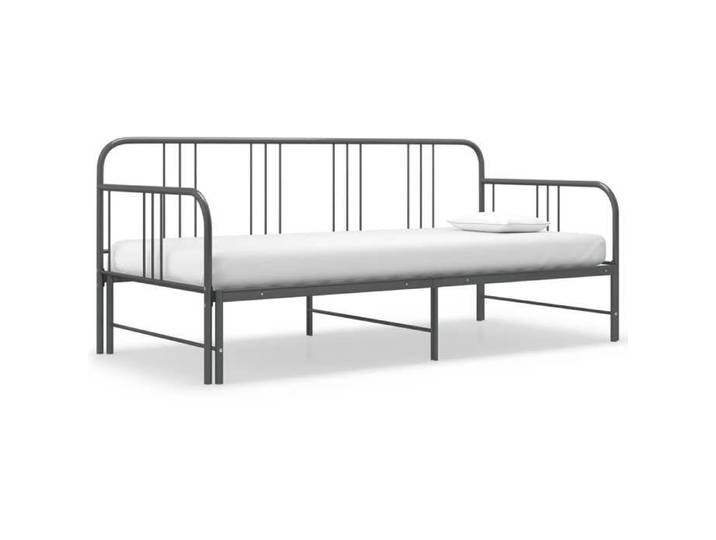 Cadre de canapé-lit extensible sans matelas-Canapé convertible gris métal 90x200cm 286735