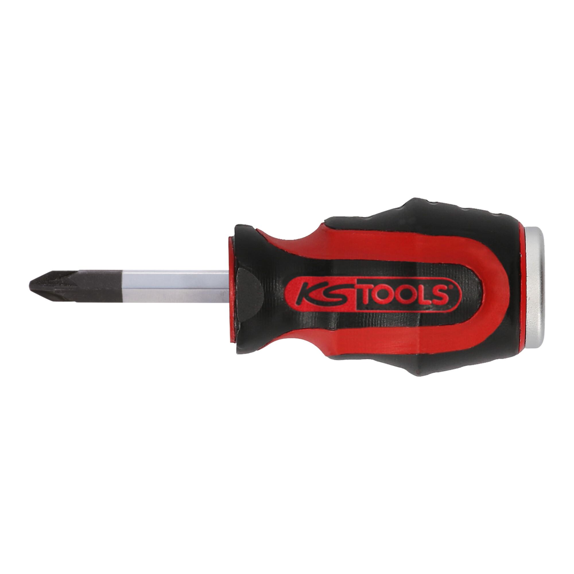 KS Tools ERGOTORQUEmax Schlagkappen-Schraubendreher, PH2, kurze Form (151.1107)