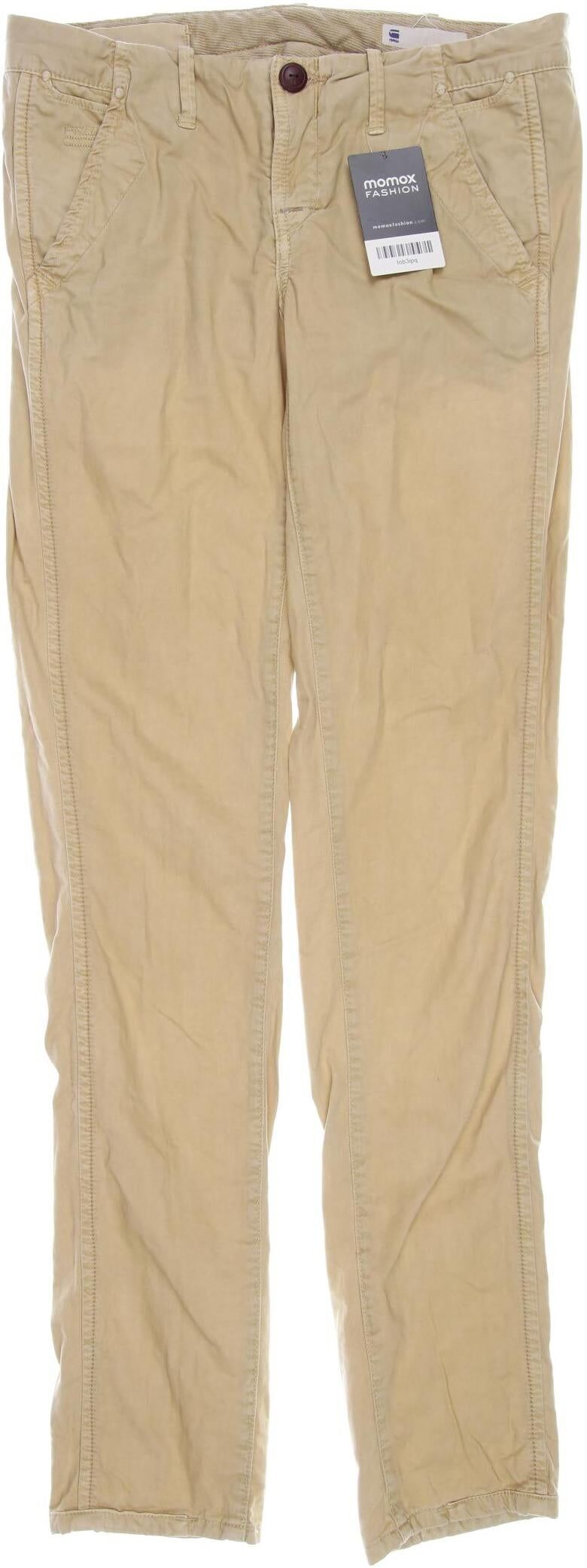 G Star RAW Damen Stoffhose, Beige, Gr. W25, Baumwolle - Second Hand