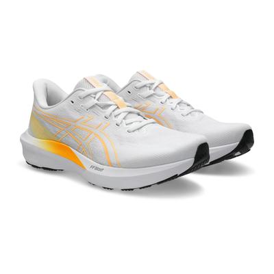 Laufschuh ASICS "GT-1000 15", Herren, Gr. 43,5, weiß (weiß, stadium orange), Synthetik, Schuhe Laufschuh, für mehr Stabilität