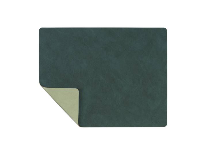 LIND DNA Set de table Nupo réversible square L 1 pièce Dark green-olive green
