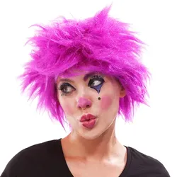 Kurzhaarperücke "Clown", lila
