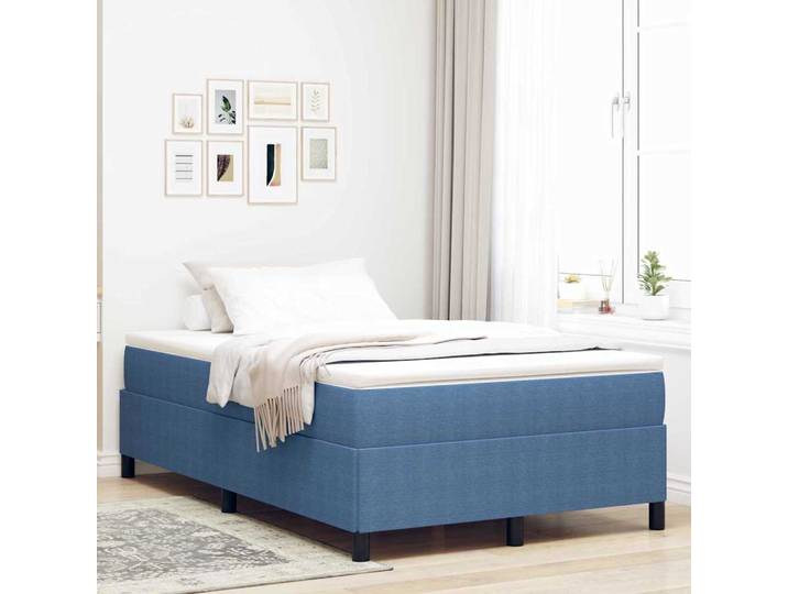vidaXL Boxspringbett Blau 120 x 200 cm Cordstoff