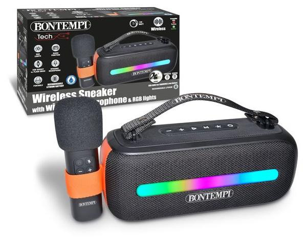 Bontempi draadloze speaker met microfoon en RGB-verlichting