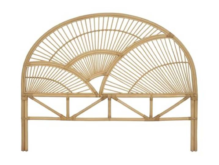 Vente-unique - Bettkopfteil 2 Personen Efela - Rattan Naturfarben Hell
