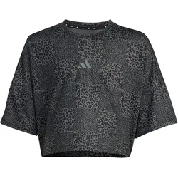 adidas Sport Icons Allover Print Trainingsshirt Mädchen KB6925 - black/grey six/grey four 164