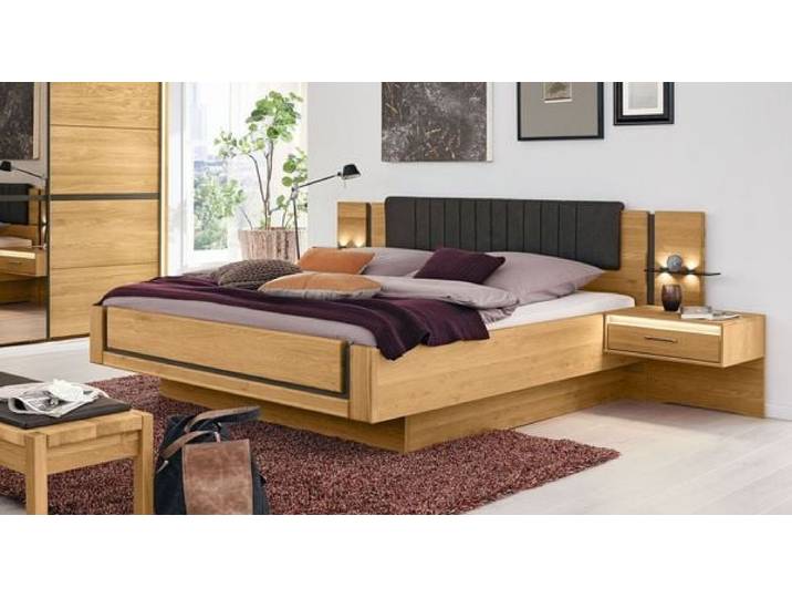 Musterring Bett Sorrent Komfort in Schwebeoptik Eiche teilmassiv 140x200 cm modern, höhenverstellbar