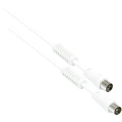 Good Connections SAT Antennenkabel, Koax Stecker an Koax Buchse, 2x Mantelstromfilter (Ferritkern), Doppelschirmung (SAT Kabel), Antennenkabel
