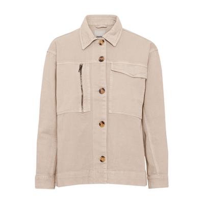 Funktionsjacke OXMO "Übergangsjacke OXTami", Damen, Gr. M, beige (cement), Obermaterial: 100% Baumwolle CO., Jacken Funktionsjacke