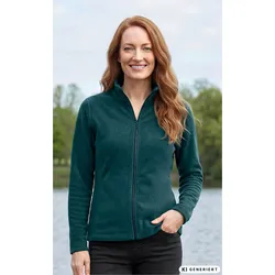 Baumwoll-Fleece-Jacke in petrol in Größe 52/54 von DW-Shop, Petrol, 52/54