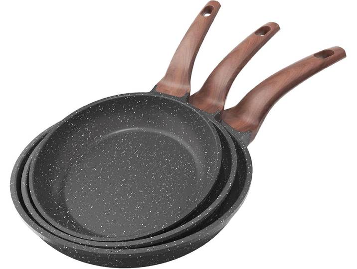 Ensemble de plaques de cuisson antiadhésives, 3 pièces – Plaques de cuisson en granit de 20/24/28 cm
