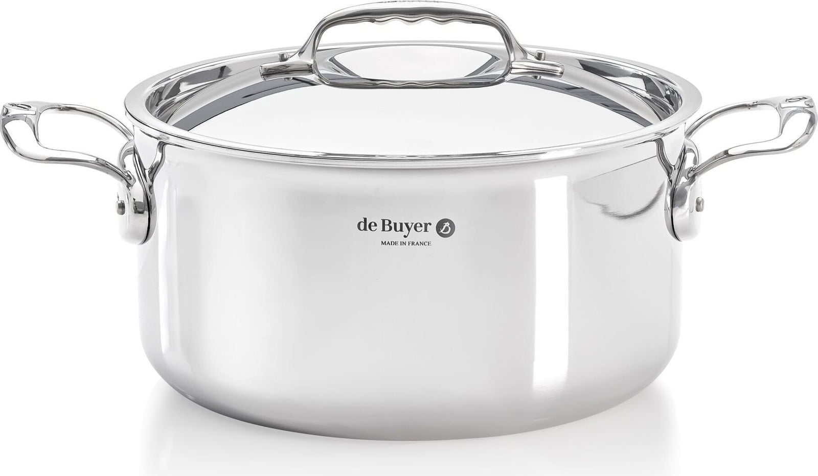 De Buyer AFFINITY Braadpan met deksel, 5,4 liter, Diameter: 24 cm, Hoogte: 12 cm