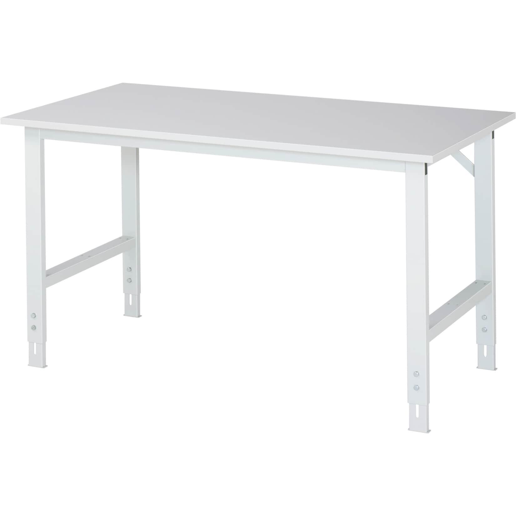 Rau Arbeitstisch Serie Tom 150 x 76-108 x 80 cm, Melamin-Platte