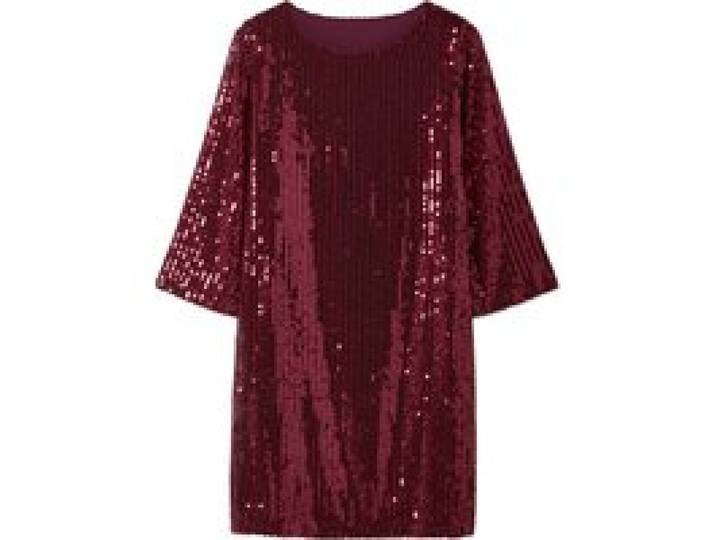 ESMARA® Robe à paillettes pour femme (rouge, M (38/40))