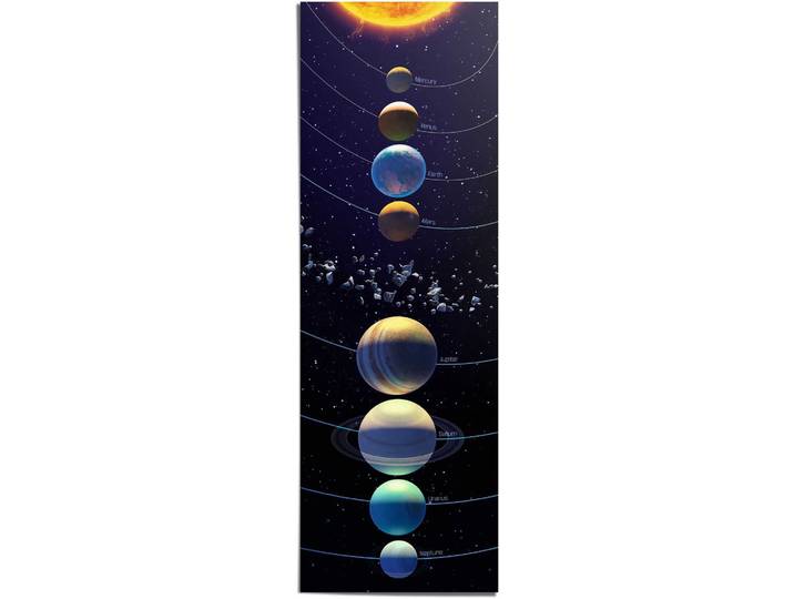 Poster REINDERS Planeten des Universums , schwarz (farbe bild(er): schwarz), B:53cm H:158cm, Papier, Bilder, Poster