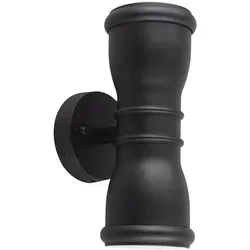 Elstead Lighting, Gartenbeleuchtung, Malvern LED Aussen-Wandleuchte GU10 2-fach Schwarz IP44 (1240 lm, GU10, IP44)