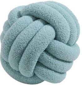 Inspire Daily Merch Hand woven Knotted Ball Plush Pillow Indeformable Eco friendly Throw Pillow Back Support light Blue