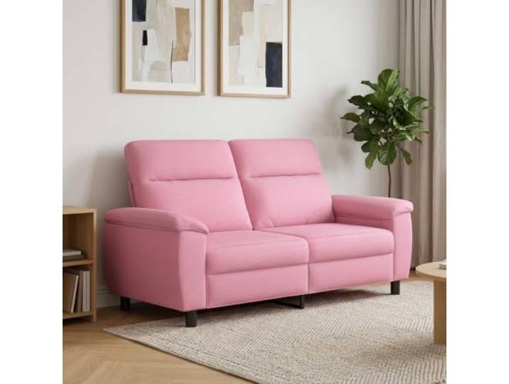 Sofa Rosa 178 x 90 x 95 cm Stoff Metallrahmen,Polyesterbezug,Polyesterkissen,Armlehnen,klare Optik,trockenes Tuch