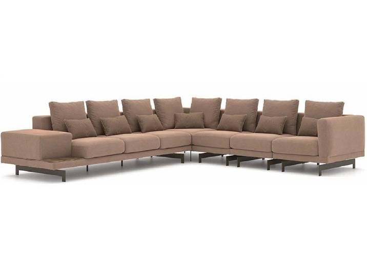 Xlmoebel Ecksofa Luxuriöse L-Form Eckgarnitur aus hochwertigen Textilien in Grau, Ecksofa, Hergestellt in Europa