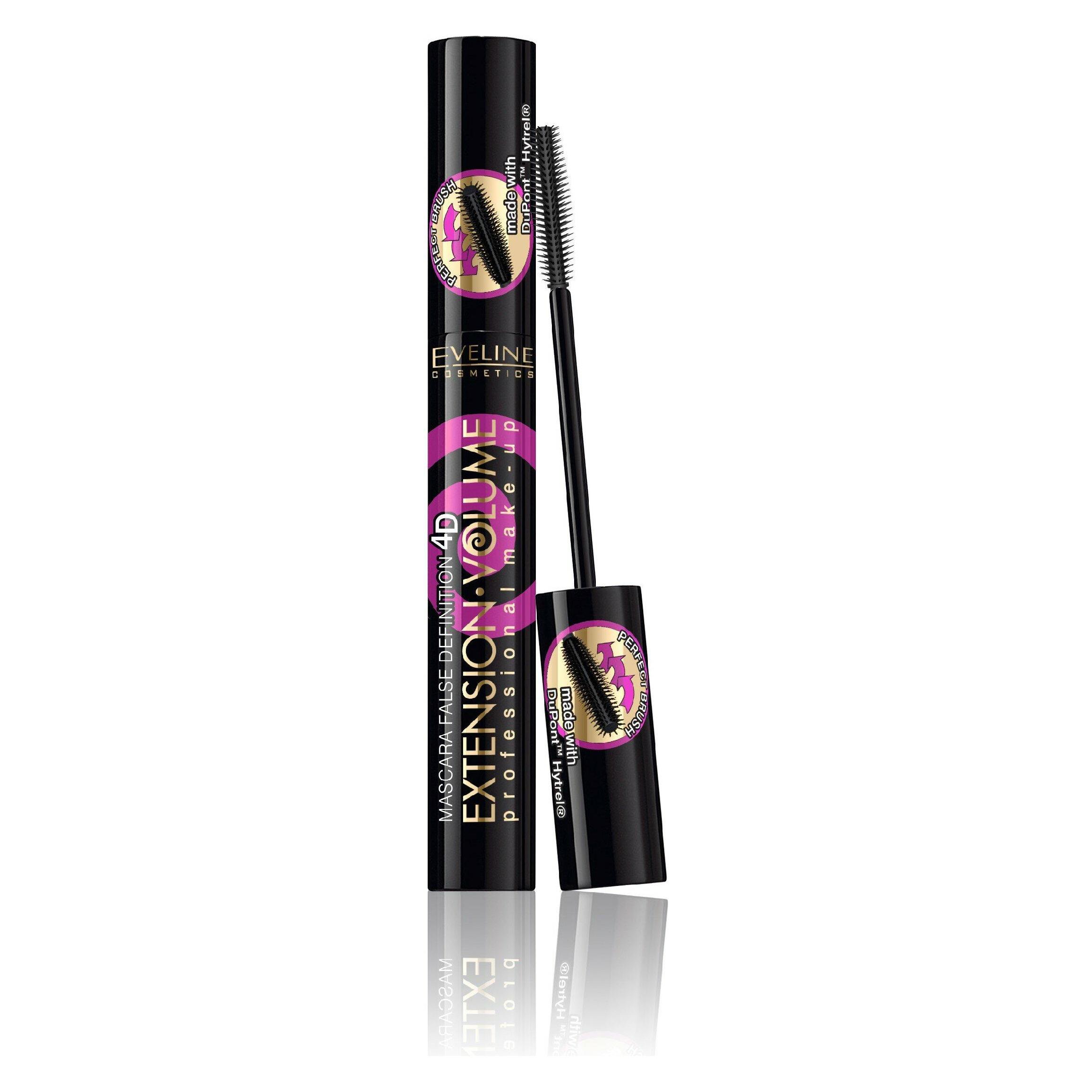 Eveline Extension 4D Extreme Volume Mascara verdickende Wimperntusche Schwarz 10ml (Schwarz) (085982)