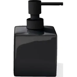 Porzellan Seifenspender 14 cm quadratisch schwarz