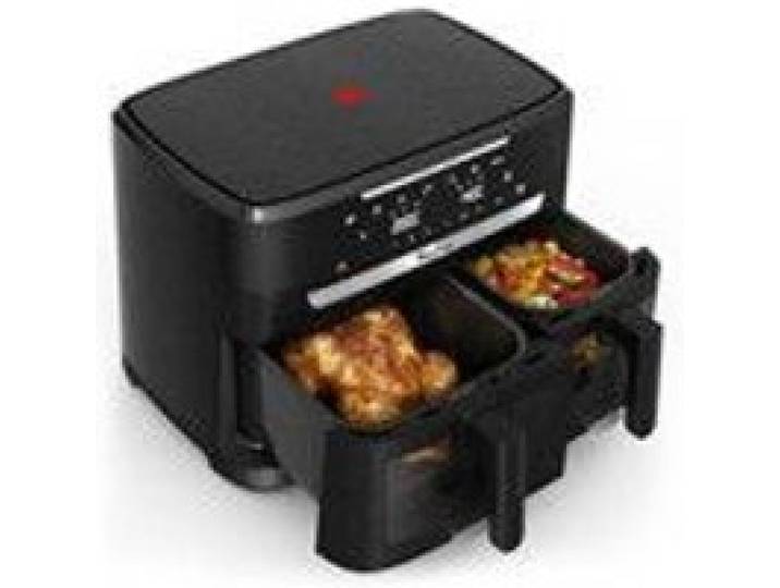 Friteuse d’air chaud - MOULINEX - EZ9478F0 Ever Fry XXL Dual - Double cuve 11 L - Jusquà 2 kg - 7 programmes
