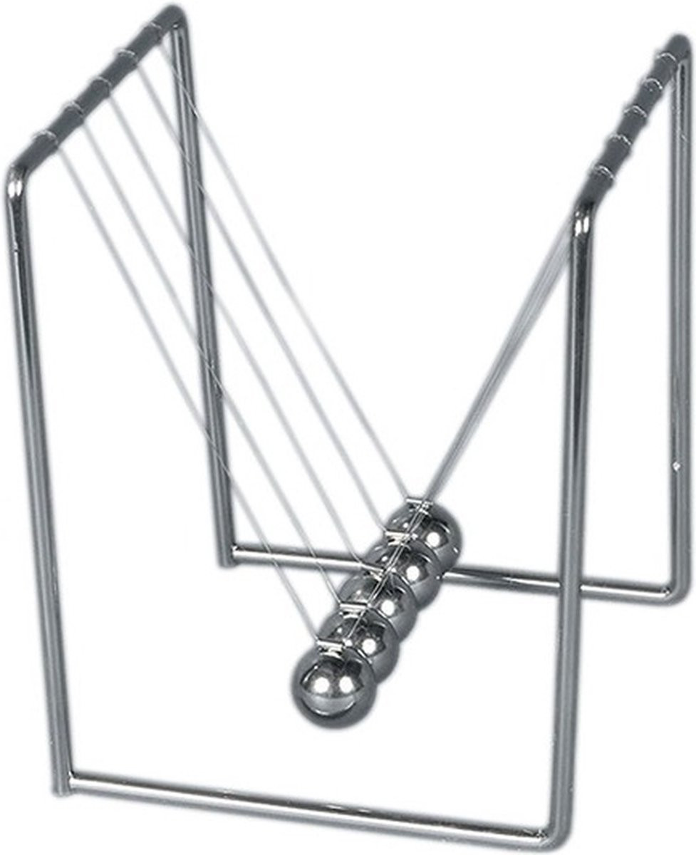 Newton Pendel met 5 balanceerballen voor op het bureau, 15 x 14 cm