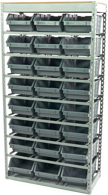 HBM Armadio per rifiuti, sistema di stoccaggio, scaffale con 24 contenitori di stoccaggio