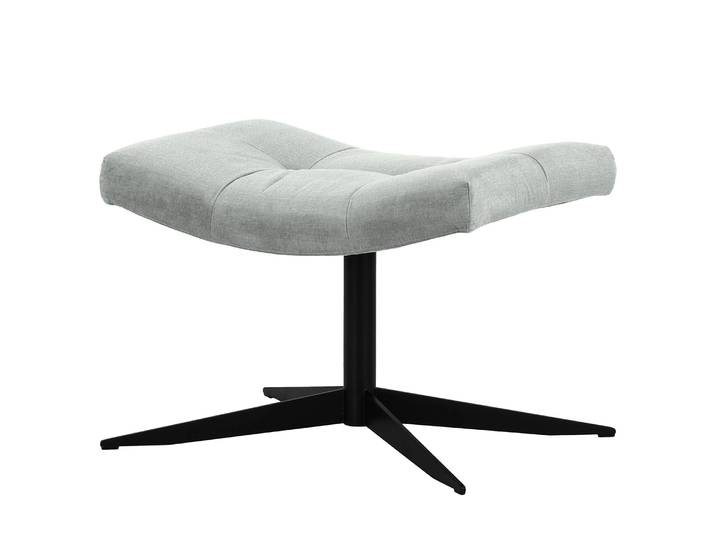 Repose-pieds capitonné Mandes 67 x 47 x 50cm Bleu Microfibre Faria: Bleu gris
