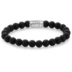 Rebel & Rose RR-80021-S Herren-Armband Mad Panther 8 mm, 19 cm