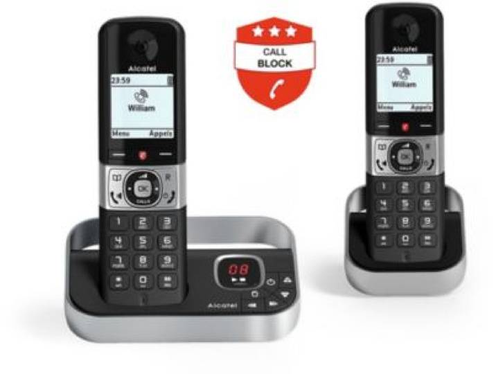 Alcatel - Téléphone Sans Fil F890 Voice Duo Noir