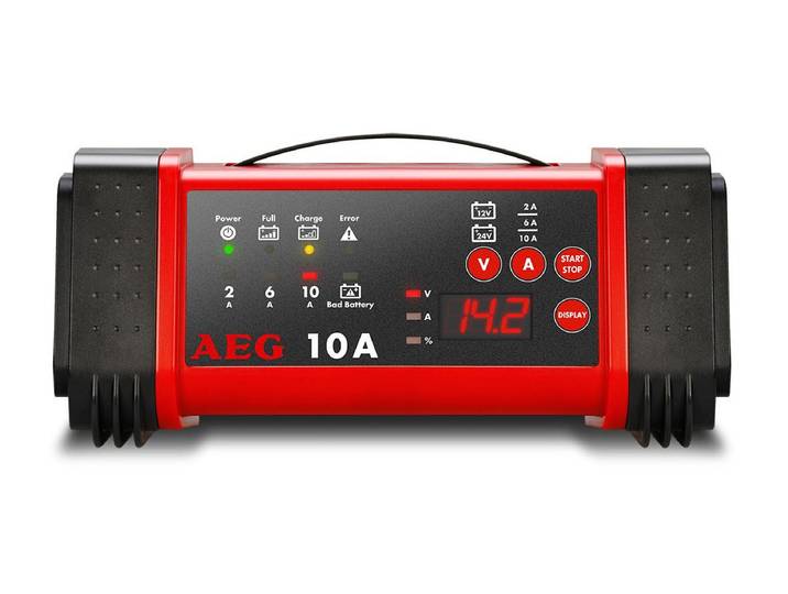 Autobatterie-Ladegerät AEG LL 10.0 , rot, Ladegeräte, Autobatterie-Ladegerät
