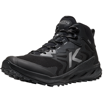Outdoorschuh KEEN "ZIONIC NXT MID WP", Herren, Gr. 45, Textil, schwarz (triple schwarz), Synthetik, Textil, Schuhe Outdoorschuh, wasserdicht
