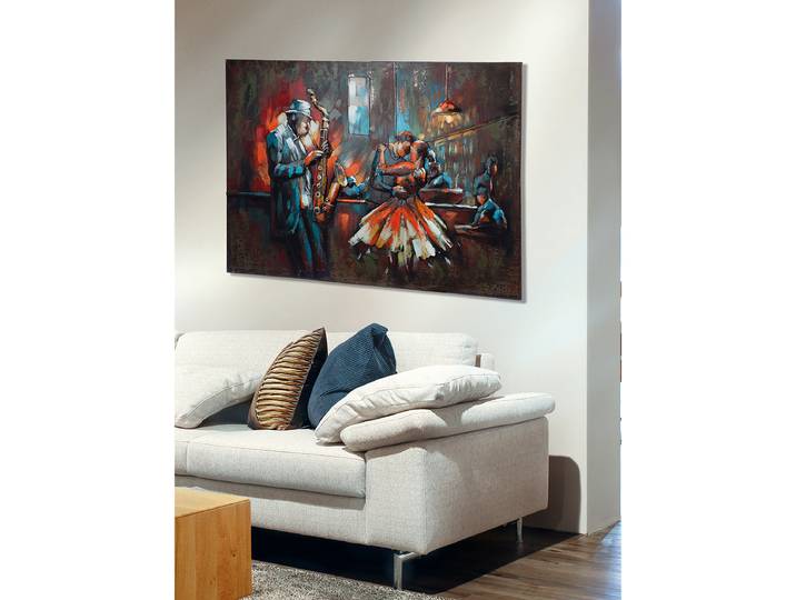 Metallbild Bartime Eisen, lackiert Multicolor 120 x 80 x 4cm
