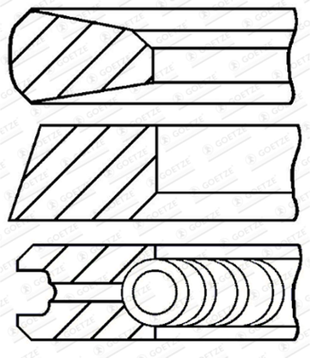 Kolbenringsatz GOETZE ENGINE 08-443200-00