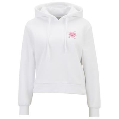 Kapuzensweatshirt MISS TEE "Miss Tee Self Love Club Hoody", Damen, Gr. XS, weiß, 65% Baumwolle, 35% Polyester, bedruckt, Rundhals, Sweatshirts