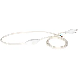 Anschlusskabel mit Schalter PWK-11 1,5 m 2x0,75 mm2 mit Flachstecker 250 V 16 A Weiß W-99706