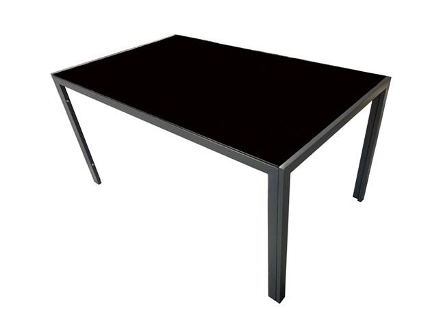 WESTERHOLTJ Gartentisch mit Glasplatte 150x90x74 cm 16921760