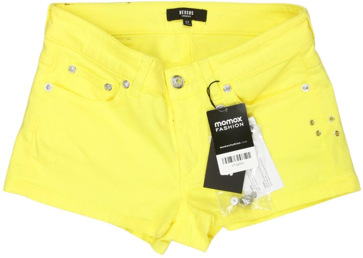 Versus Versace Damen Shorts, Neon, Gr. W27, Baumwolle / Elasthan - Second Hand