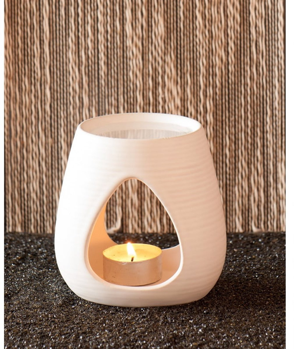Berk Aromalamp in wit keramiek