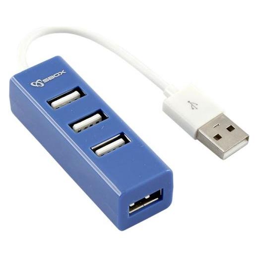 Sbox H-204 USB 4 Ports USB HUB blueberry blue (USB-A, 4 Ports) (H-204BL)