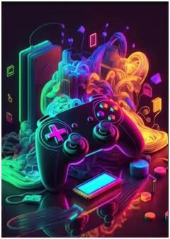 Uplift Picks Gaming Room Wall Art Set 3 Piece Gamepad Canvas Posters Punk Style Decor b 40x60 Cm