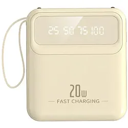 Avizar AVJ-FE637 Powerbank (10000 mAh, 20 W), Powerbank, Beige